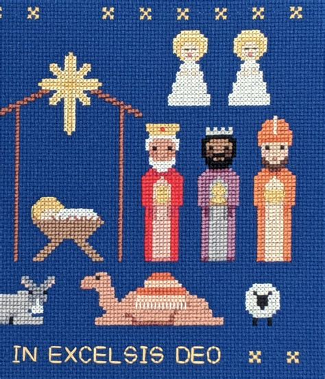 The Nativity Holiday Cross Stitch Pattern Christmas Birth Etsy Canada