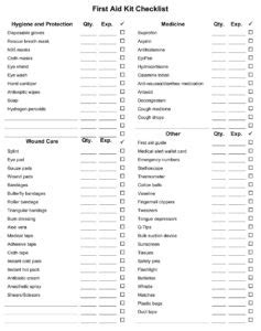 35 Free Printable First Aid Supply Checklist Templates Sample PDF