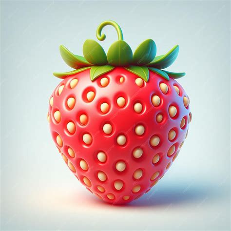 Premium Vector Strawberry 3d Fruit Icon