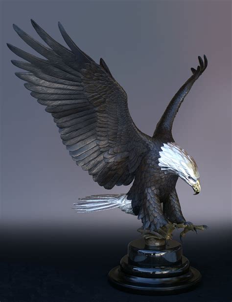 The Tribute Eagle Bronze Bald Eagle Sculpture By Mike Curtis