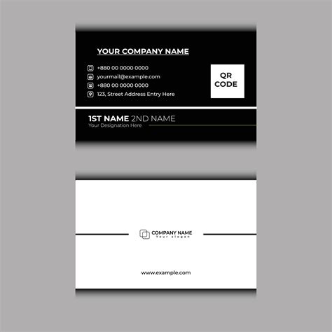 Black And White Business Card Design 46263571 Vector Art at Vecteezy