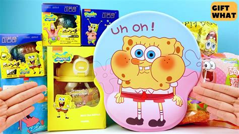 Spongebob Squarepants With Patrick Merchandise Asmr Collection Unboxing