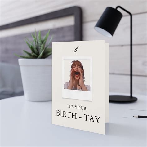 Happy Birthday Birth Tay Taylor Swift Card Printed Card Swiftie Ts