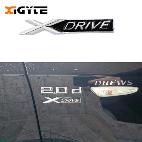 Pcs D Chrome Metal Xdrive X Drive Emblem Logo Sticker Badge Decal Car