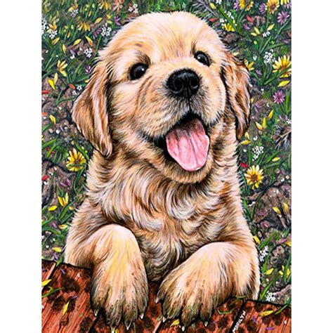 Diamond Painting DIY Kit - Full Drill Round Dot - Labrador Puppy Smile | Shop Today. Get it ...