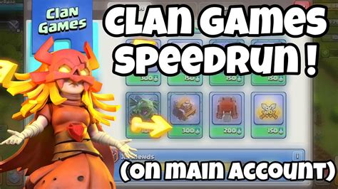 Speedrun Clan Games On My MAIN ACCOUNT YouTube