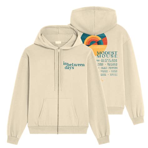 In Between Days Cream Lineup Zip Hoodie - In Between Days Festival