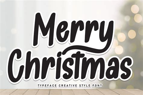 Merry Christmas Font By Andikastudio Creative Fabrica