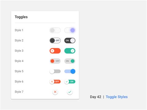 Daily UI Challenge: Day 42 - Toggle Styles by Mayur Kshirsagar on Dribbble