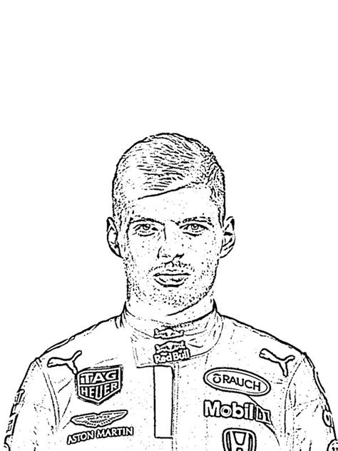 Image à colorier Max Verstappen topcoloriages fr