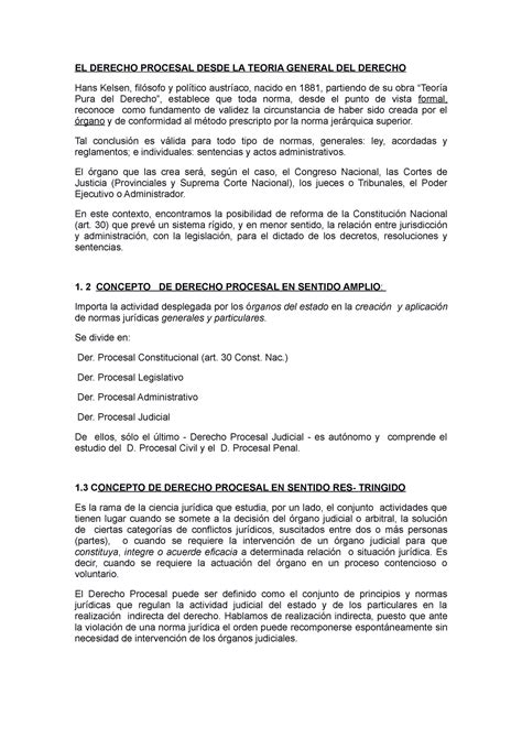 Unidad I El Derecho Procesal Manual De Derecho Procesal El Derecho