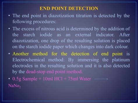 Diazotization Titrations Ppt