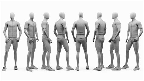 Male Sport Mannequin Collection D Model Obj Fbx Max Free D