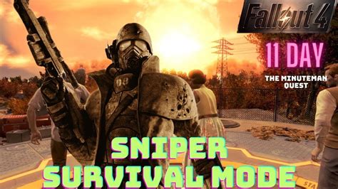 Fallout 4 Insane SURVIVAL Mode DAY 11 Minuteman Quest Long Play No