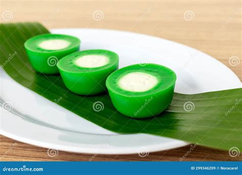 Malaysian Dessert Kuih Nona Manis Pandan Flavor Cake Stock Image ...