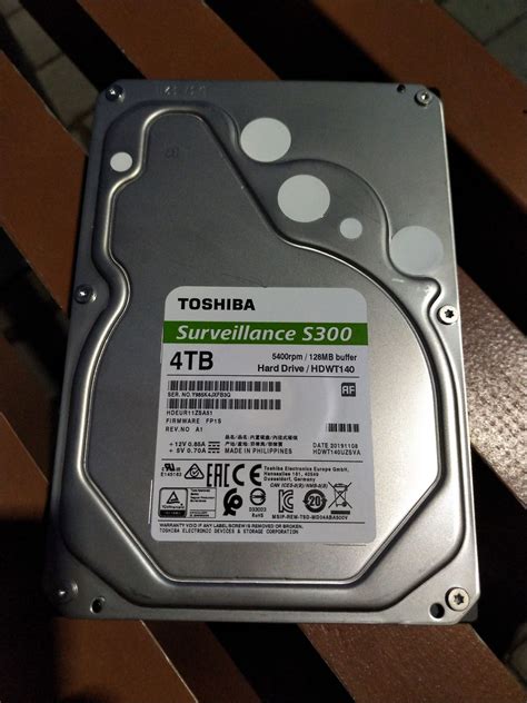 Жесткий диск TOSHIBA Surveillance S300 3.5 4Tb SATA III, 128 Mb, 5400 ...