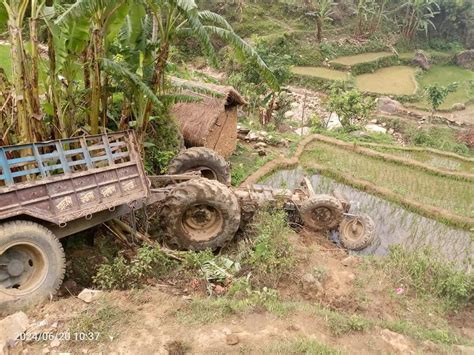 रुकुम पश्चिममा ट्याक्टर दुर्घटनाः एकजनाको मृत्यु ६ जना घाइते नेपाल