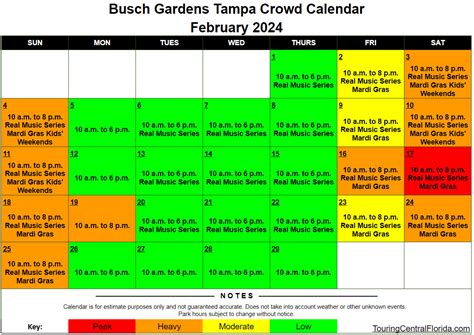 Busch Gardens Va Crowd Calendar Fasci Garden