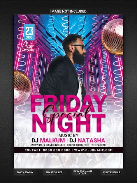 Modelo De Flyer De Festa Sexta Feira Noite Psd Premium