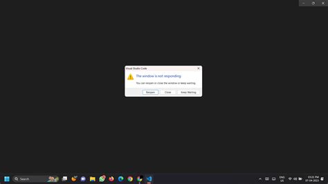 Window Not Responding Error · Issue 179495 · Microsoft Vscode · Github