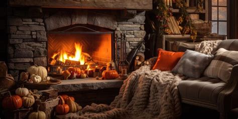 Premium AI Image | Cozy Fall Days Fall's cozy blankets invite lazy days ...