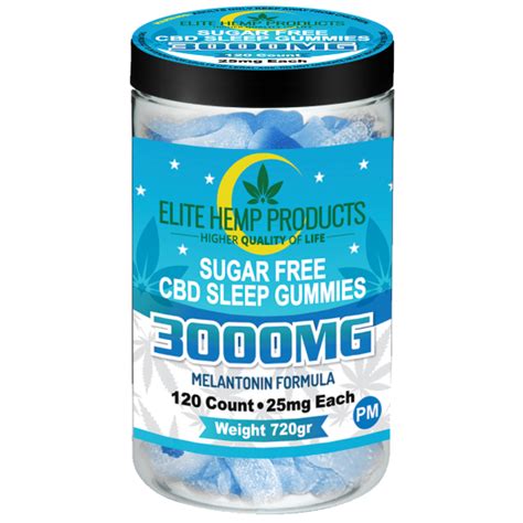 Cbd Sugar Free Sleep Gummies 3000mg Elite Hemp Products