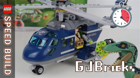 Lego Jurassic World Blues Helicopter Pursuit Speed Build 75928 Youtube