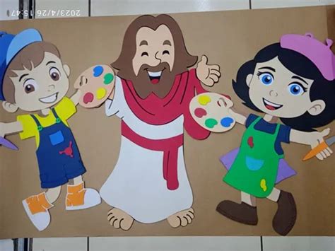 Painel Decoração Eva Jesus O Maior Pintor Do Mundo Frete grátis