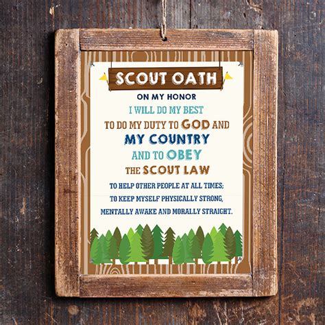 Boy Scout Oath Poster | Home or Hall Boy Scout Poster Trio – Sunshine ...