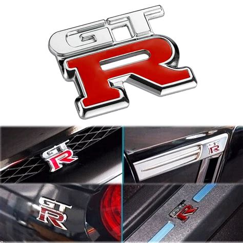 GTR Metal Chrome 3D Car Emblem Badge GTR Car Sticker GTR Metal Sticker ...