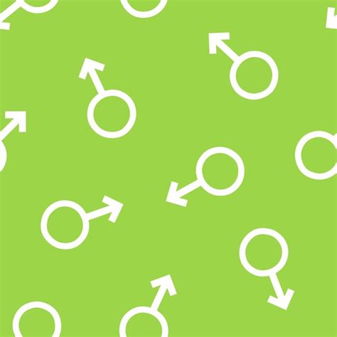 Premium Vector Green Seamless Pattern With White Gender Symbols