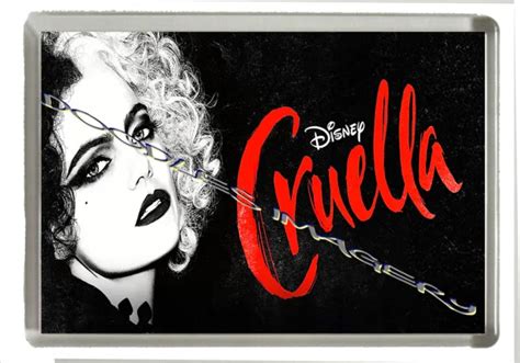 DISNEY - CRUELLA - Film Poster Fridge Magnet - Jumbo Size 90mm x 60mm ...