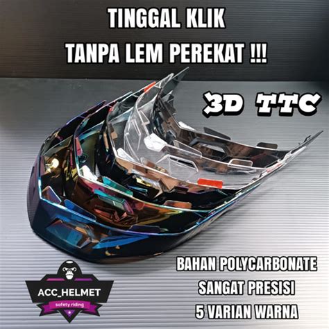 Promo Spoiler D Helm Kyt Ttc Kyt Tt Course Kualitas Premium Dark