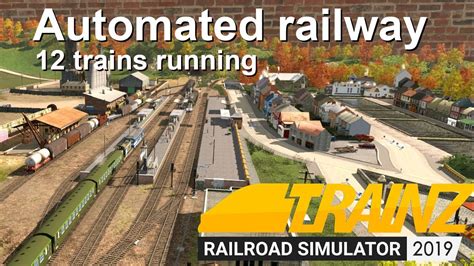 Automated model railway - Trainz - YouTube