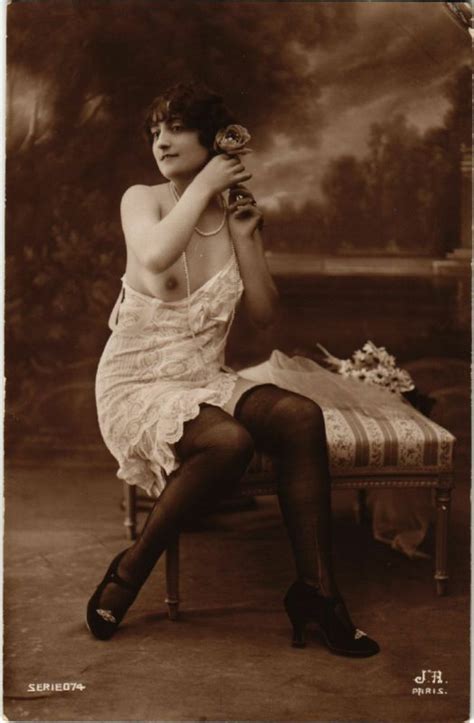 PC CPA Risque Nude Female Lady In Negligee Real Photo Postcard