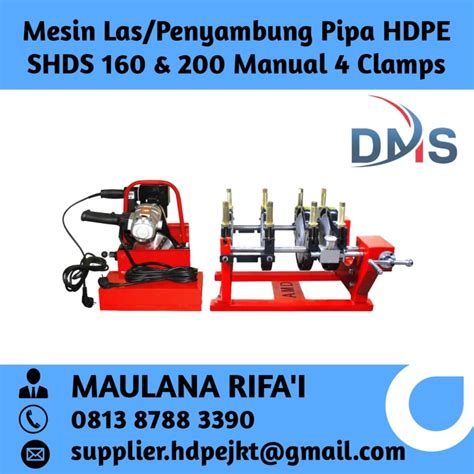 Jual Mesin Sambung Pipa HDPE Alat Las Pipa HDPE SHDS 160mm Manual 4