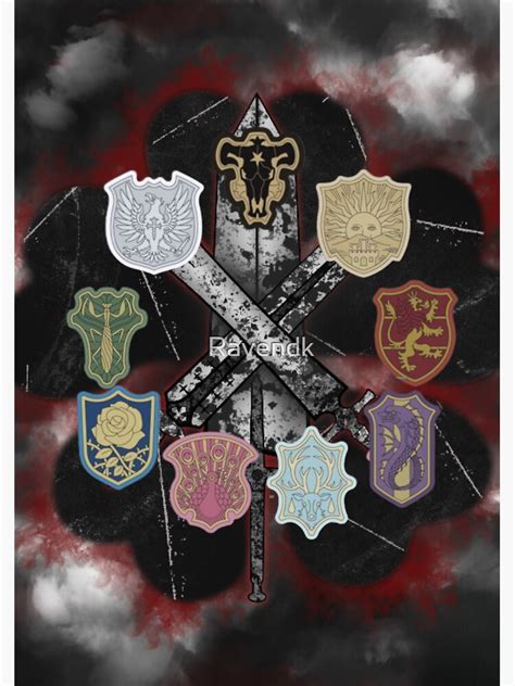 "Black clover Magic Knights Squads" Sticker by Ravendk | Redbubble