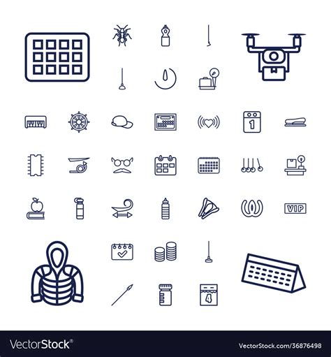 37 long icons Royalty Free Vector Image - VectorStock