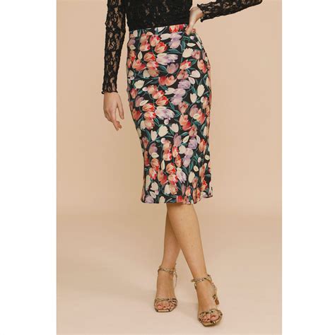 Rouje CARRIE Tulip Pattern Printed Midi Skirt Printed Midi Skirt