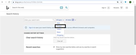 Bing Search History How To View Your Images Video And Delete Activity