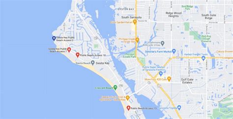 Siesta Key Public Beach Access Map Parking Information And More Beach Yep