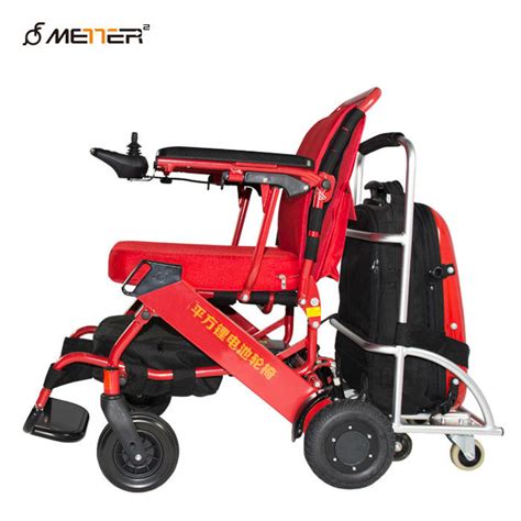 Aluminum Alloy Red Kg Classic Foldable Electric Wheelchair