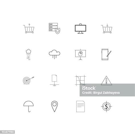 網頁線性薄圖示設置概述的簡單向量圖示向量圖形及更多信息圖形圖片 信息圖形 傘 圓形統計圖 Istock