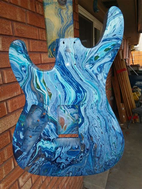 Hydro Dipped Guitar Hydro Dipping Faith Crafts Ink In Water