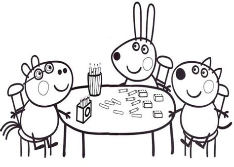 Peppa Pig Family Coloring Pages at GetDrawings | Free download