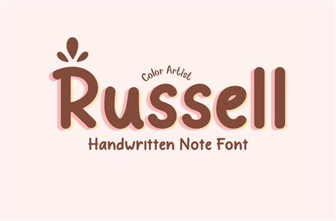 Russell Font By Myfontsshop · Creative Fabrica