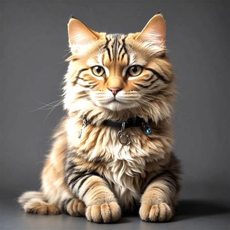 Premium Ai Image Domestic Cat Lies On A White Isolated Background