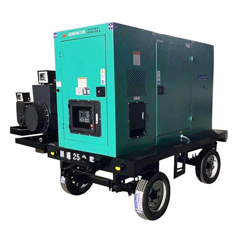 37 5kva 30kw Portable Trailer Type Silent Electric Diesel Generator