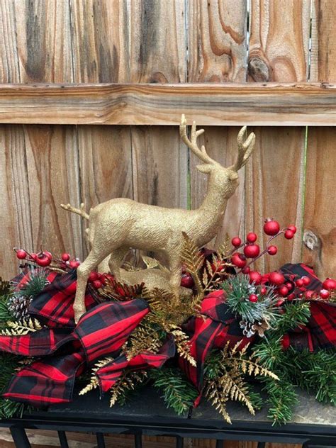 Reindeer Table Centerpiece Christmas Centerpiece Christmas Etsy