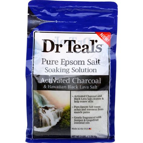 Dr Teal S Pure Epsom Salt Soaking Solution Kg Activated Charcoal